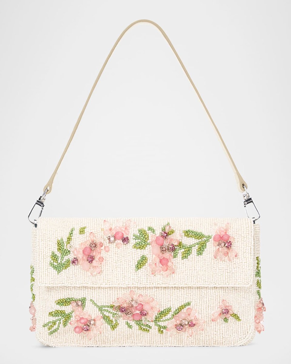 Timmy Floral Beaded Shoulder Bag